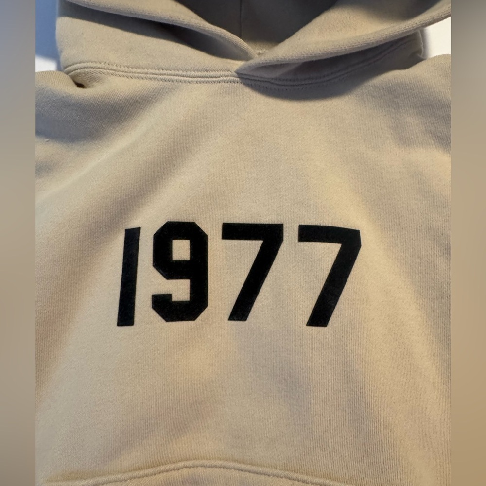Fear of God Essentials Kids Hoodie 'Wheat' Size 8 - Picture 4 of 7